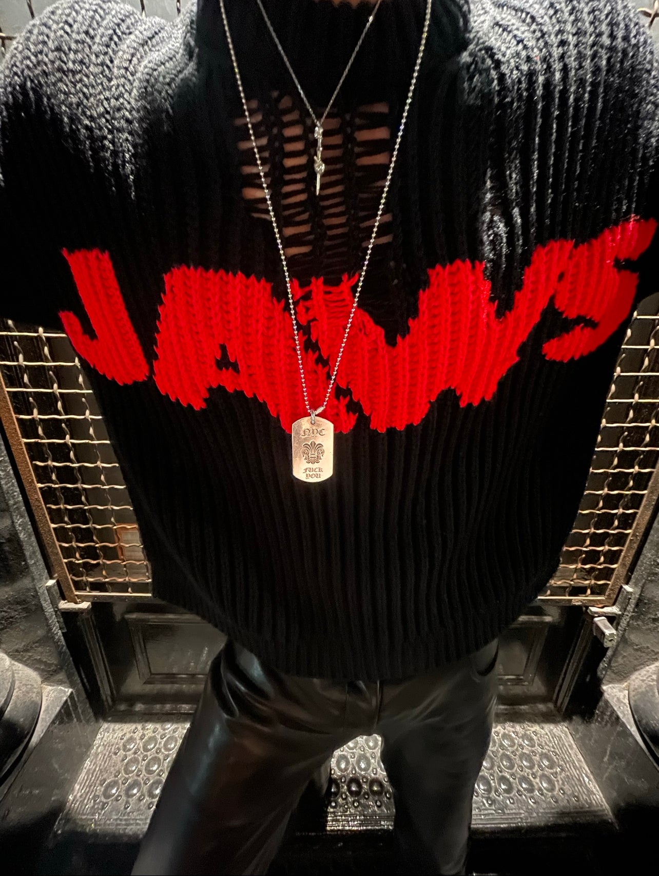 Calvin Klein 205W39NYC x Raf Simons Jaws Knit Sweater